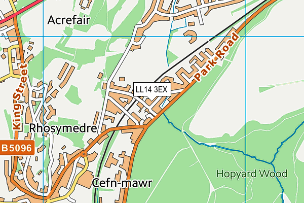 LL14 3EX map - OS VectorMap District (Ordnance Survey)