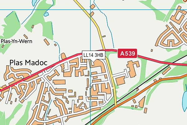 LL14 3HB map - OS VectorMap District (Ordnance Survey)