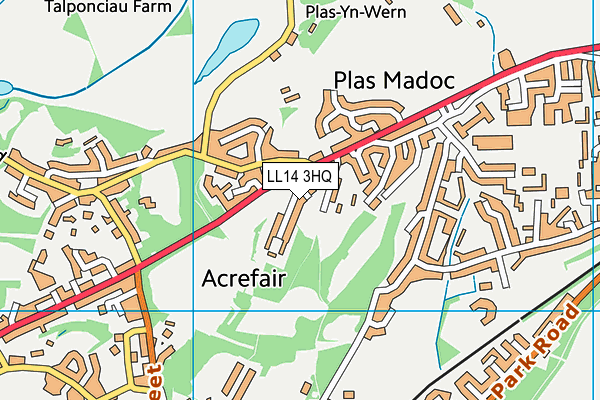 LL14 3HQ map - OS VectorMap District (Ordnance Survey)