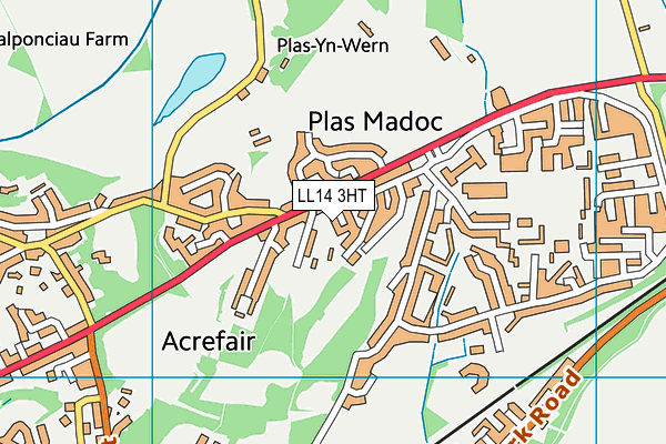 LL14 3HT map - OS VectorMap District (Ordnance Survey)