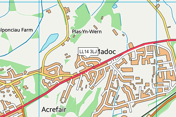 LL14 3LJ map - OS VectorMap District (Ordnance Survey)
