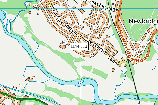 LL14 3LU map - OS VectorMap District (Ordnance Survey)