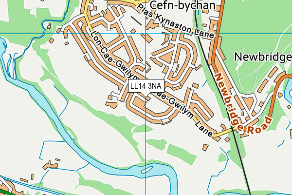 LL14 3NA map - OS VectorMap District (Ordnance Survey)
