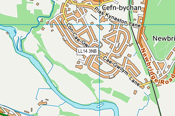 LL14 3NB map - OS VectorMap District (Ordnance Survey)