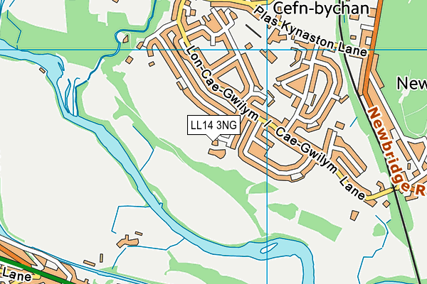 LL14 3NG map - OS VectorMap District (Ordnance Survey)