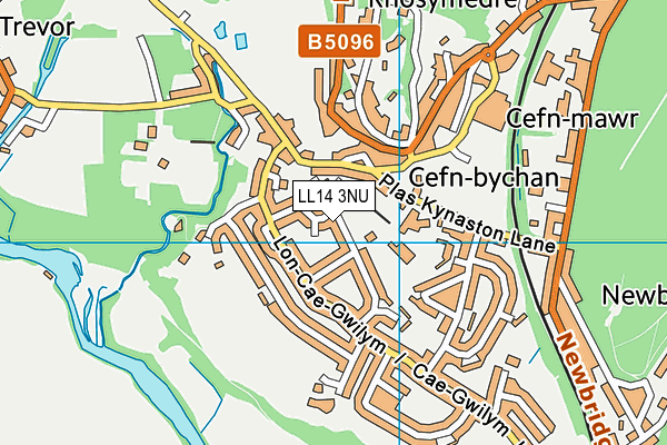 LL14 3NU map - OS VectorMap District (Ordnance Survey)