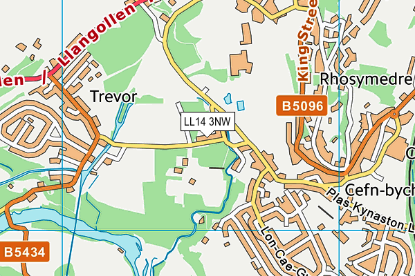 LL14 3NW map - OS VectorMap District (Ordnance Survey)