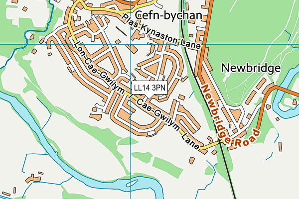 LL14 3PN map - OS VectorMap District (Ordnance Survey)