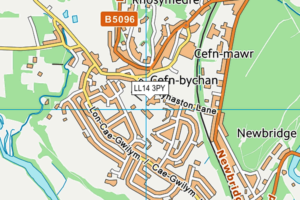LL14 3PY map - OS VectorMap District (Ordnance Survey)