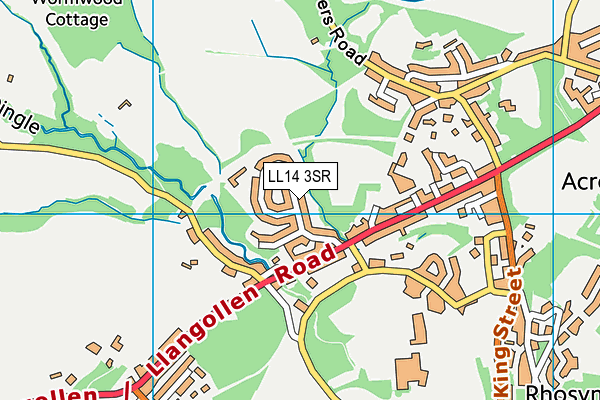 LL14 3SR map - OS VectorMap District (Ordnance Survey)