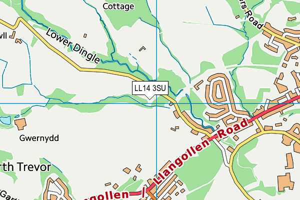 LL14 3SU map - OS VectorMap District (Ordnance Survey)