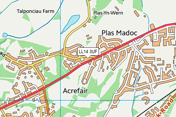 LL14 3UF map - OS VectorMap District (Ordnance Survey)