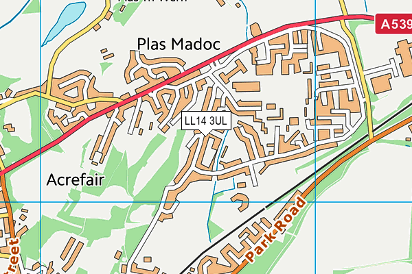 LL14 3UL map - OS VectorMap District (Ordnance Survey)