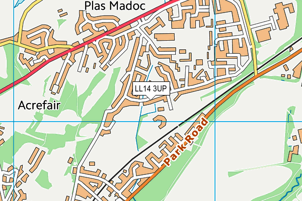 LL14 3UP map - OS VectorMap District (Ordnance Survey)