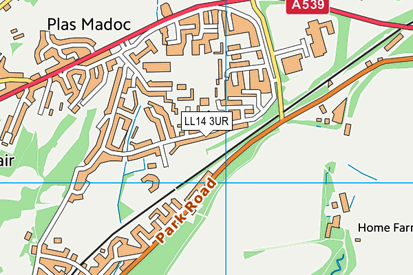 LL14 3UR map - OS VectorMap District (Ordnance Survey)