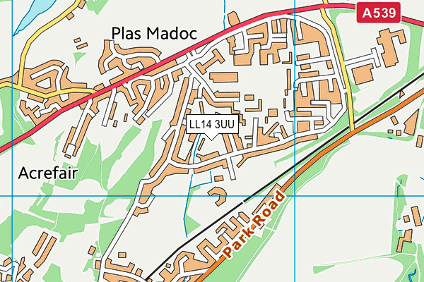 LL14 3UU map - OS VectorMap District (Ordnance Survey)