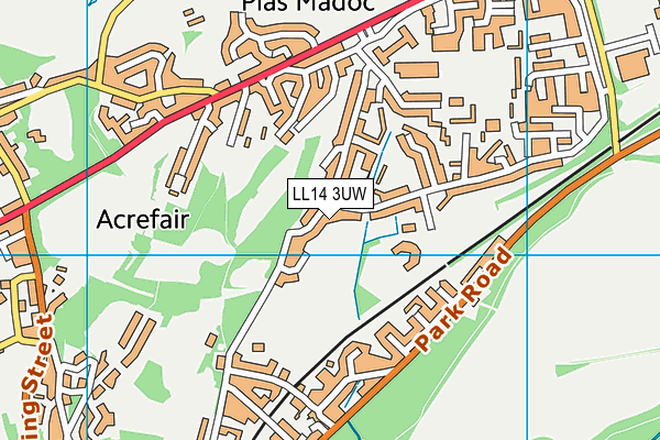 LL14 3UW map - OS VectorMap District (Ordnance Survey)