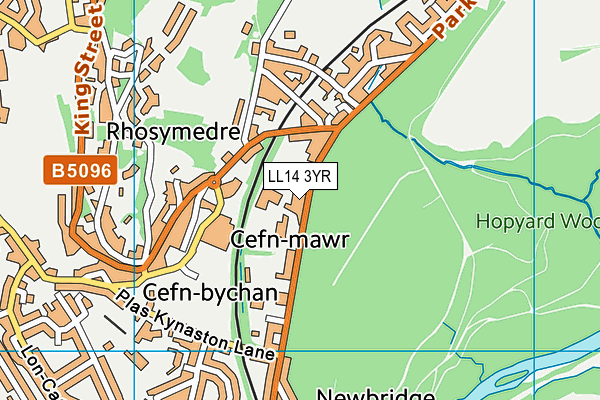 LL14 3YR map - OS VectorMap District (Ordnance Survey)