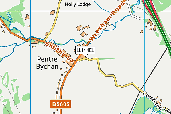 LL14 4EL map - OS VectorMap District (Ordnance Survey)