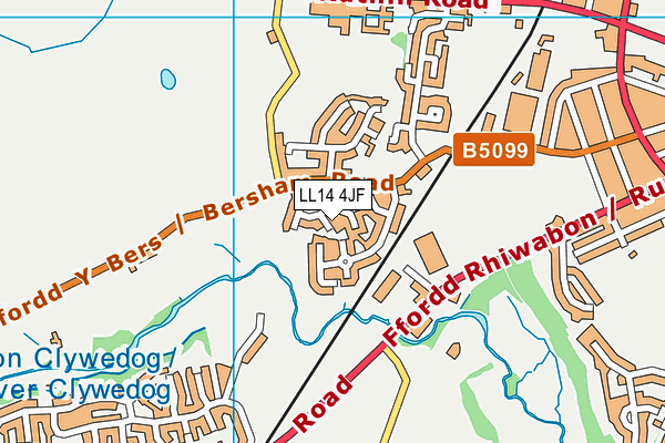 LL14 4JF map - OS VectorMap District (Ordnance Survey)