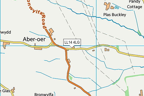 LL14 4LG map - OS VectorMap District (Ordnance Survey)
