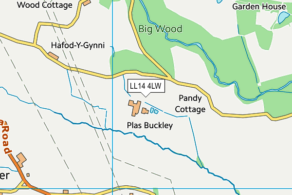 LL14 4LW map - OS VectorMap District (Ordnance Survey)