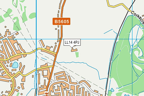 LL14 4PJ map - OS VectorMap District (Ordnance Survey)