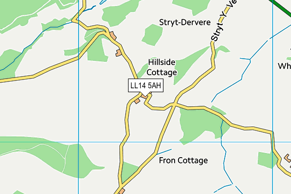 LL14 5AH map - OS VectorMap District (Ordnance Survey)
