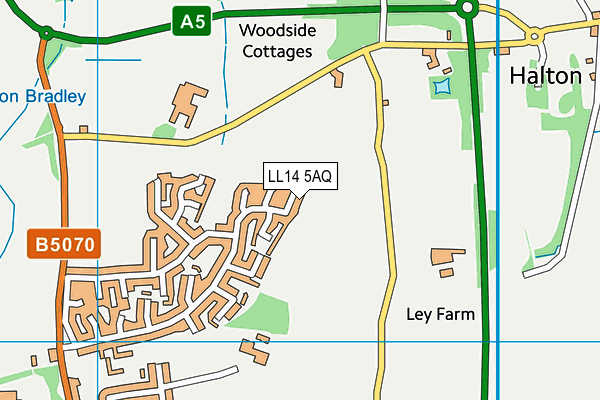 LL14 5AQ map - OS VectorMap District (Ordnance Survey)