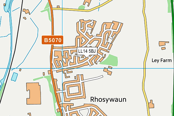 LL14 5BJ map - OS VectorMap District (Ordnance Survey)