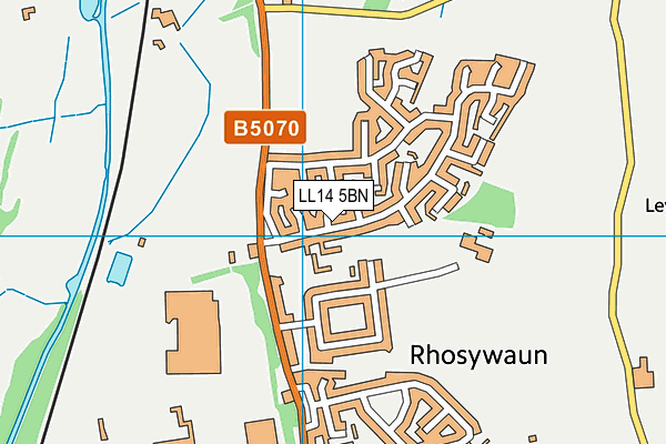 LL14 5BN map - OS VectorMap District (Ordnance Survey)