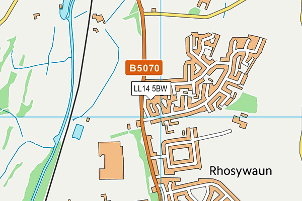 LL14 5BW map - OS VectorMap District (Ordnance Survey)