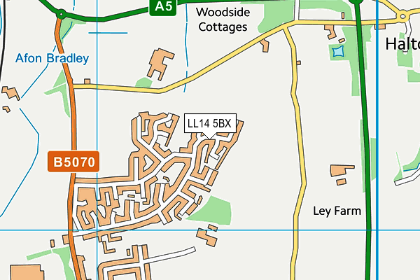 LL14 5BX map - OS VectorMap District (Ordnance Survey)