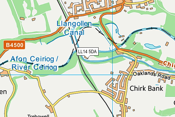 LL14 5DA map - OS VectorMap District (Ordnance Survey)