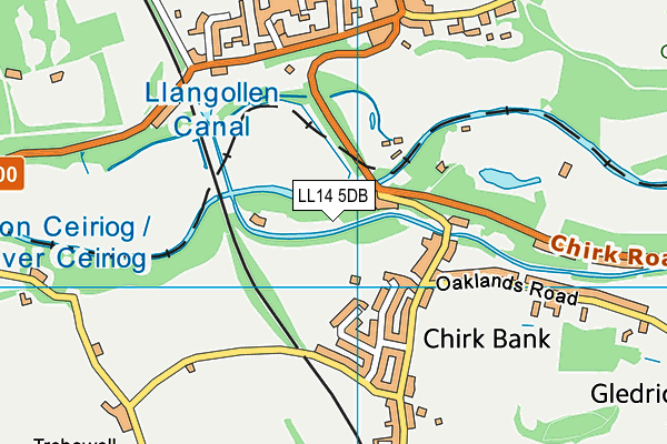 LL14 5DB map - OS VectorMap District (Ordnance Survey)