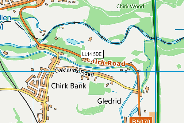 LL14 5DE map - OS VectorMap District (Ordnance Survey)