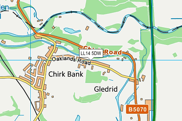 LL14 5DW map - OS VectorMap District (Ordnance Survey)
