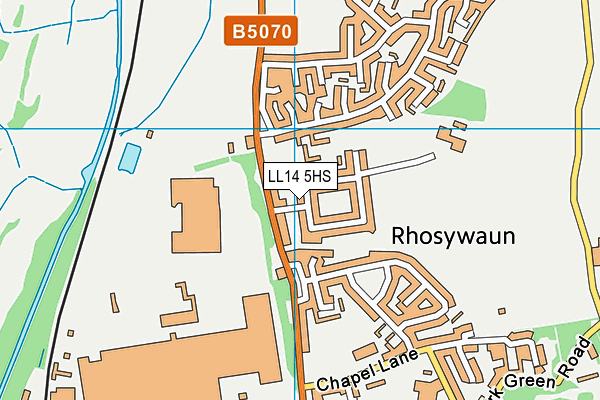 LL14 5HS map - OS VectorMap District (Ordnance Survey)