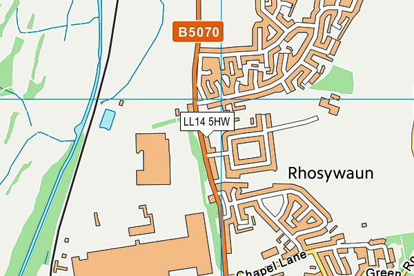LL14 5HW map - OS VectorMap District (Ordnance Survey)
