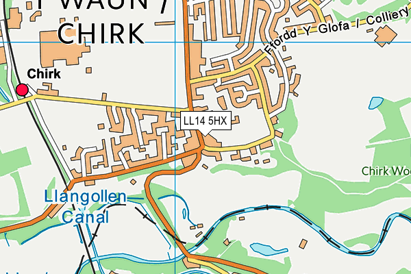 LL14 5HX map - OS VectorMap District (Ordnance Survey)