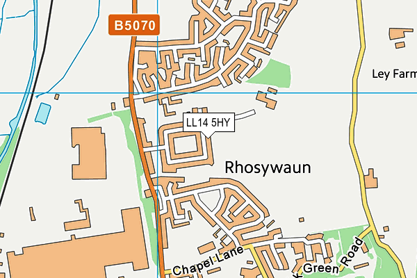 LL14 5HY map - OS VectorMap District (Ordnance Survey)