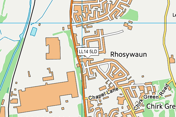 LL14 5LD map - OS VectorMap District (Ordnance Survey)