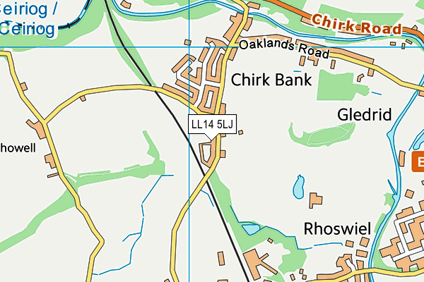 LL14 5LJ map - OS VectorMap District (Ordnance Survey)