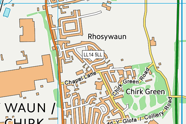 LL14 5LL map - OS VectorMap District (Ordnance Survey)