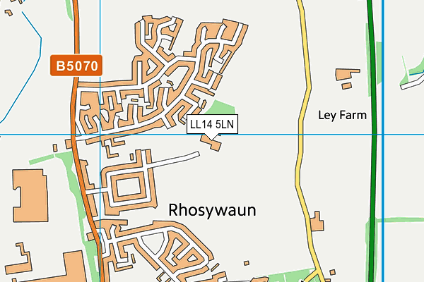 LL14 5LN map - OS VectorMap District (Ordnance Survey)