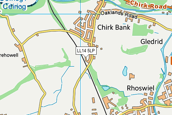 LL14 5LP map - OS VectorMap District (Ordnance Survey)