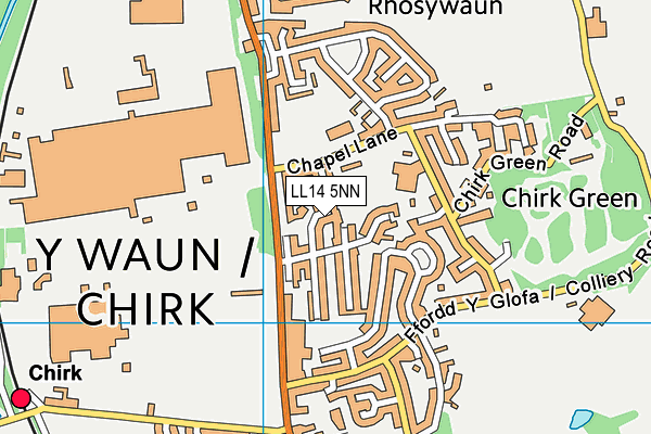 LL14 5NN map - OS VectorMap District (Ordnance Survey)