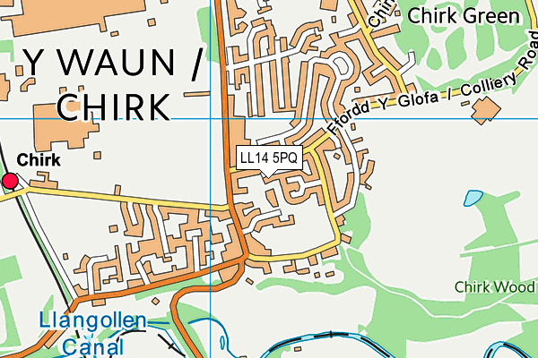 LL14 5PQ map - OS VectorMap District (Ordnance Survey)