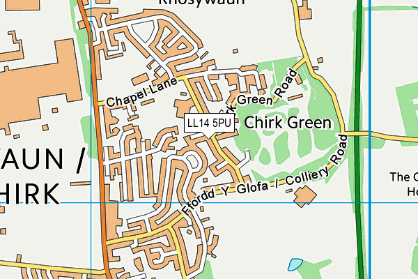 LL14 5PU map - OS VectorMap District (Ordnance Survey)