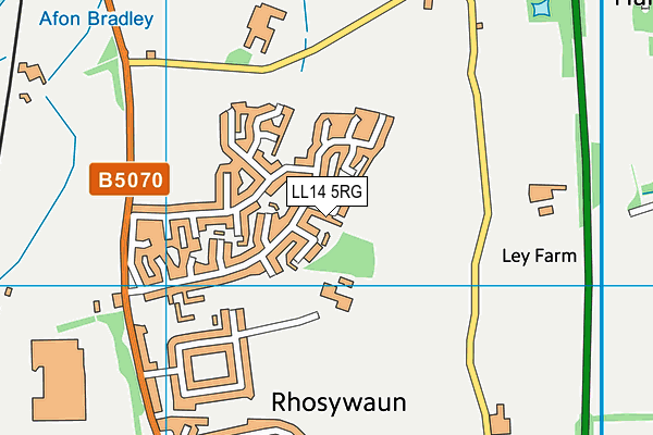 LL14 5RG map - OS VectorMap District (Ordnance Survey)